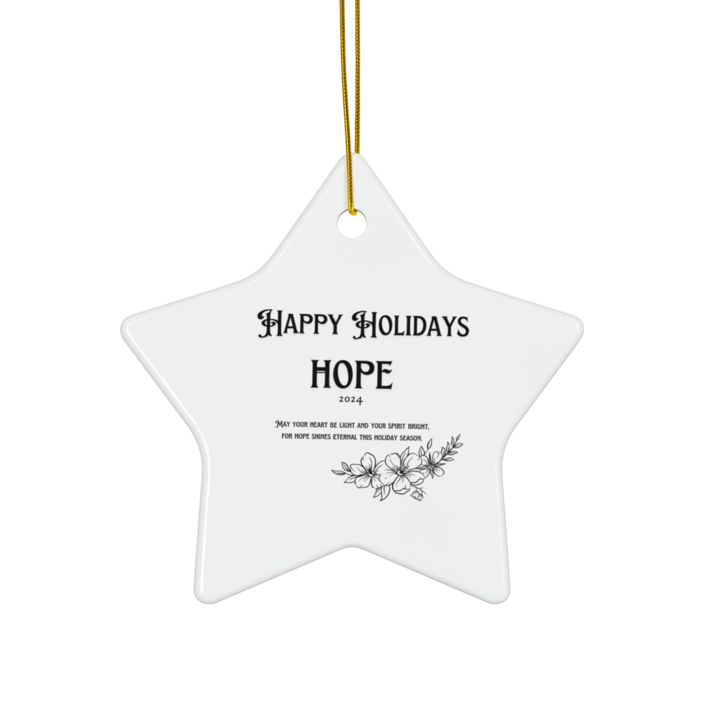 Hope Ceramic Ornament, 4 Shapes