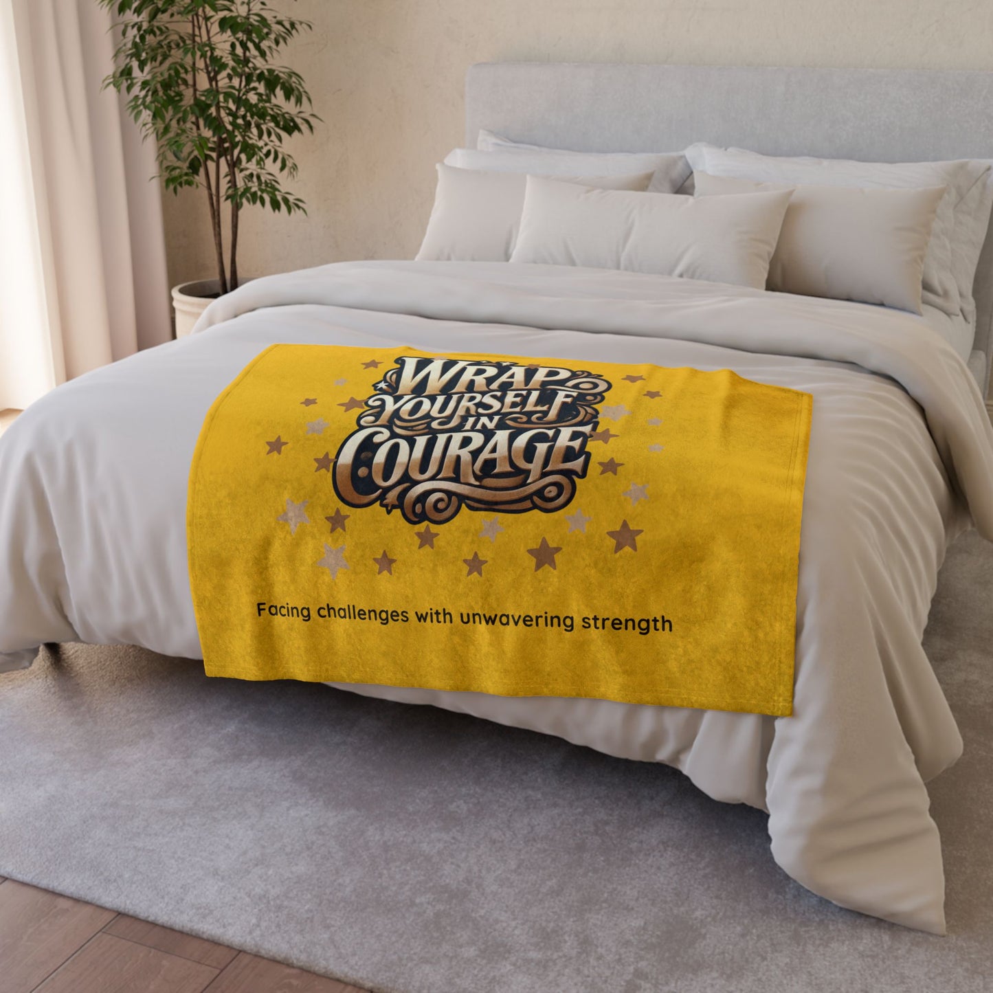 Wrap Yourself in Courage Cozy Blanket