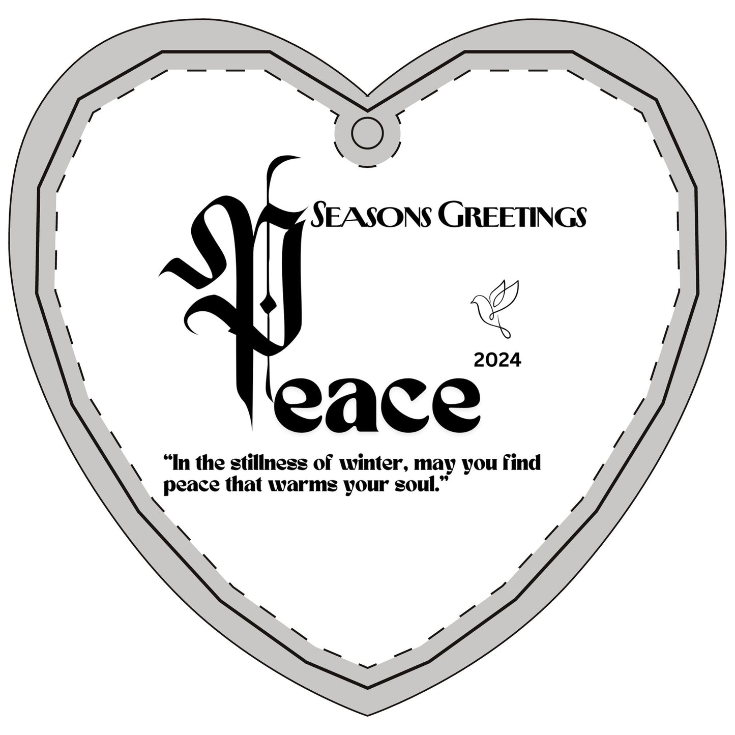 Peace Crystal Glass Ornament