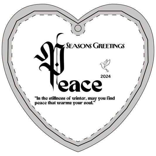 Peace Crystal Glass Ornament