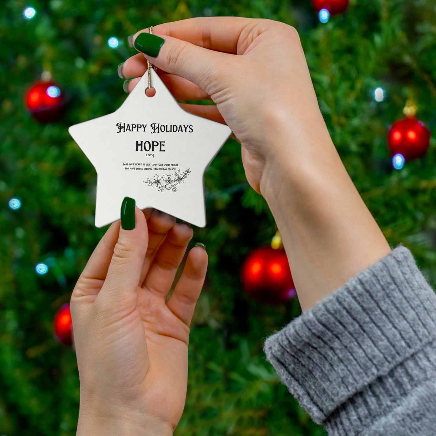 Hope Ceramic Ornament, 4 Shapes