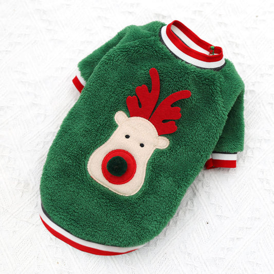 Christmas Costume Coral Fleece Dog Sweater