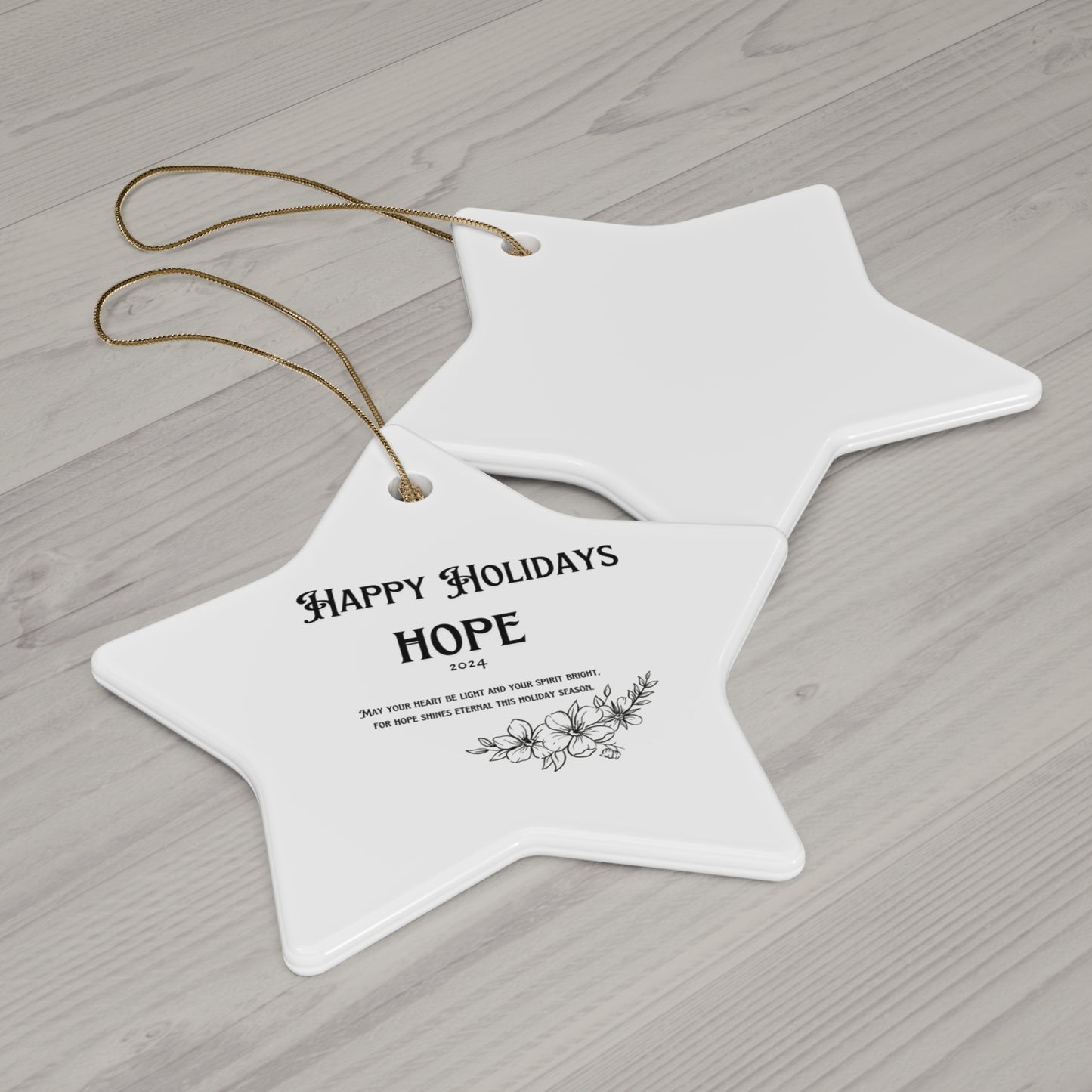 Hope Ceramic Ornament, 4 Shapes