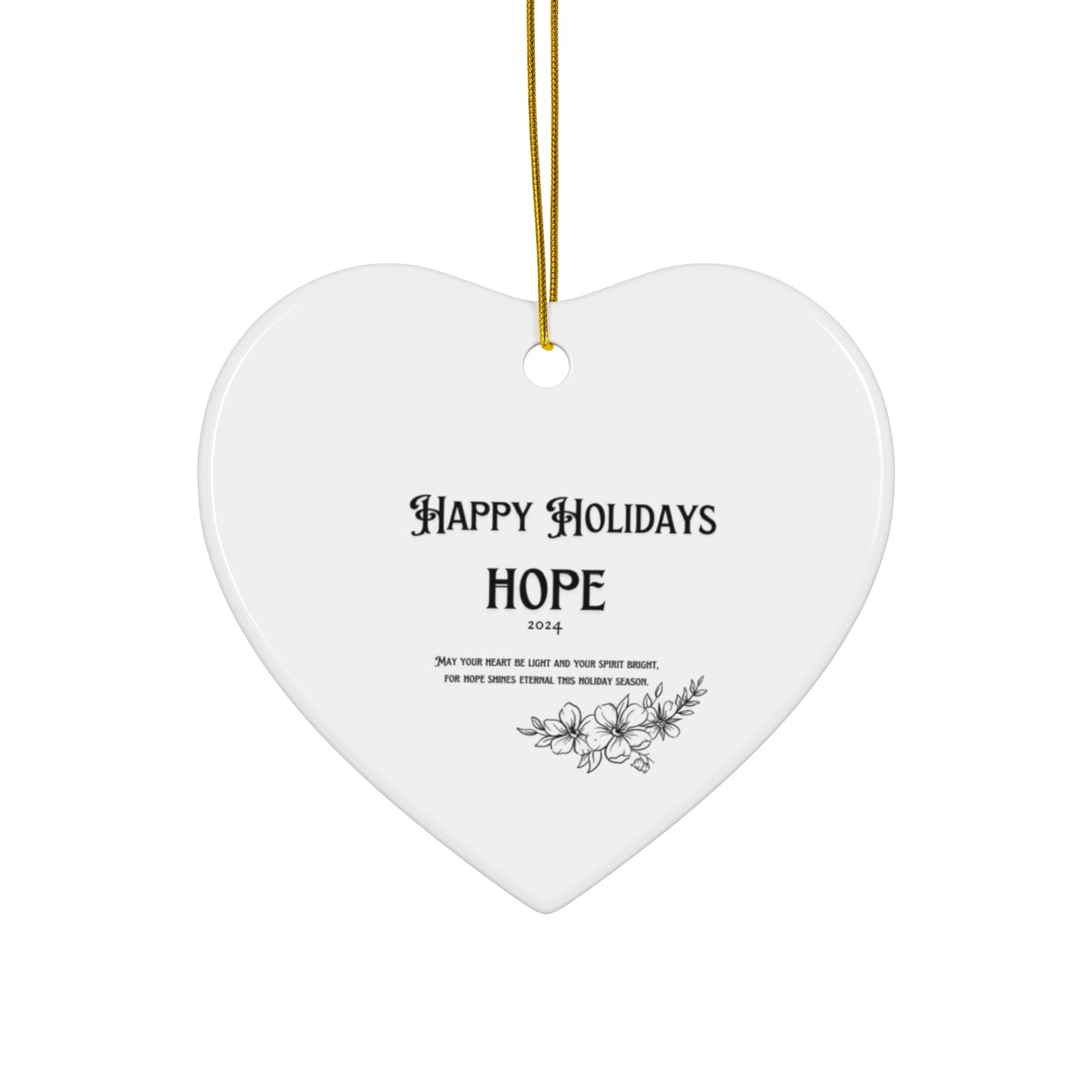 Hope Ceramic Ornament, 4 Shapes