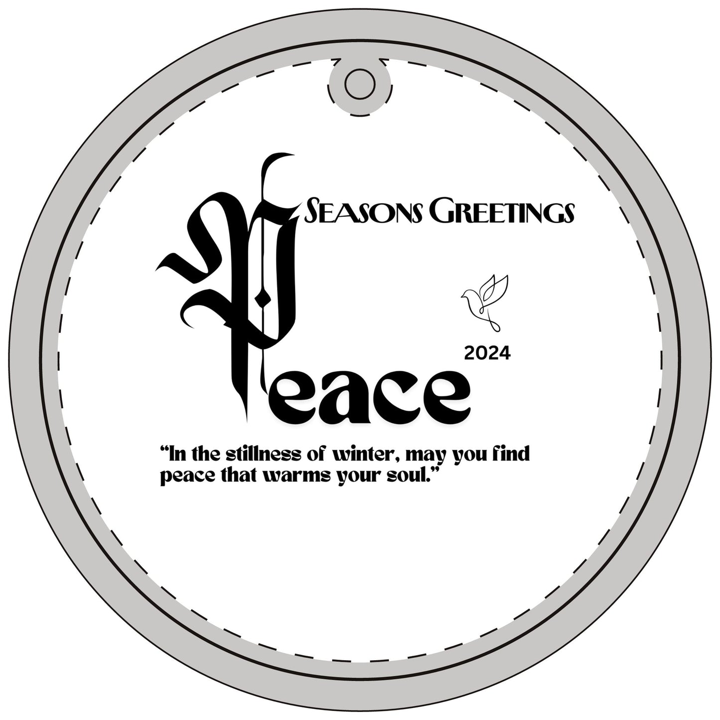 Peace Crystal Glass Ornament