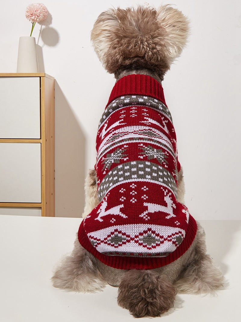 Christmas Deer Pet Knitted Sweater