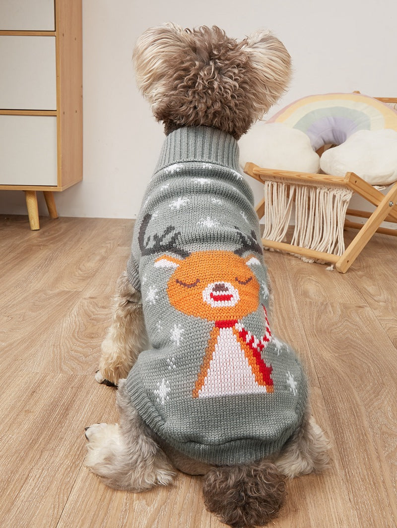 Christmas Deer Pet Knitted Sweater