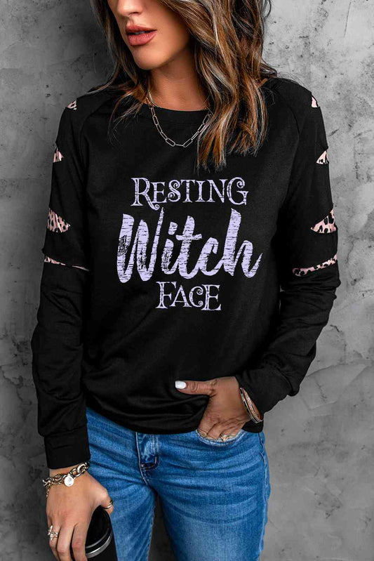 RESTING WITCH FACE Graphic Sweatshirt